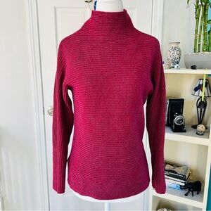 Bartolini Wool/Cashmere Blend Mock Neck Ribbed Sweater (size S)